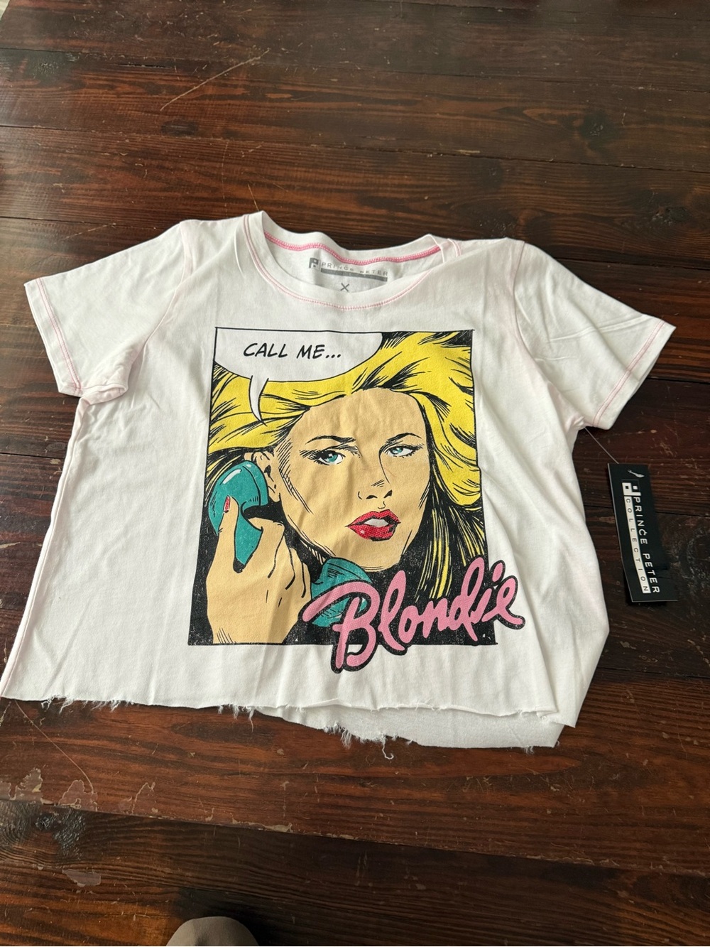 Prince Peter Collection Blondie Graphic Tee — White, Pink & Yellow